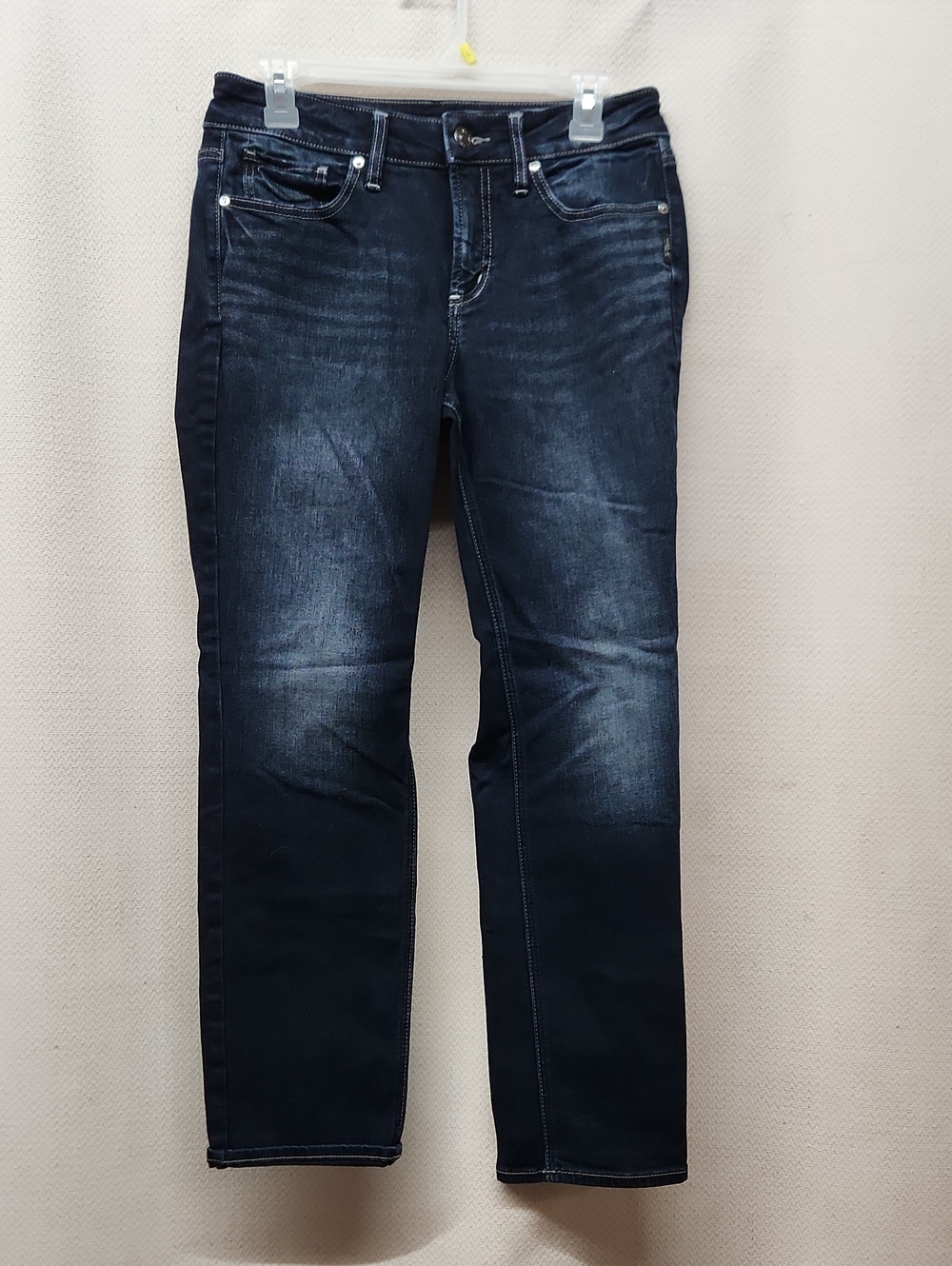 Silver Jeans Men’s Washed Dark Blue Straight Jeans